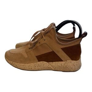 Vince Women's Galvin chunky fashion sneakers in a tan suede